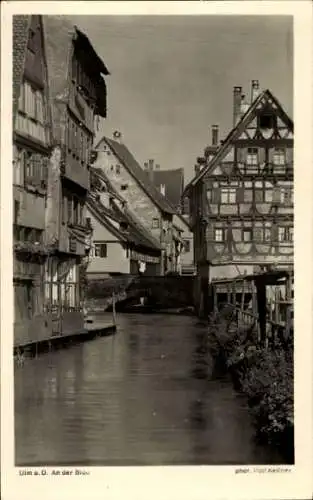Ak Ulm an der Donau, Blau, Fluss