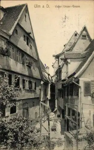 Ak Ulm an der Donau, Vater-Unser-Gasse