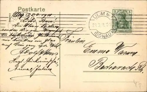 Ak Ulm an der Donau, Vater-Unser-Gasse