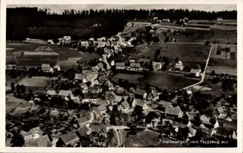 Ak Hallwangen Dornstetten im Schwarzwald Württemberg, Fliegeraufnahme