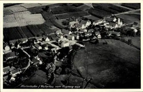 Ak Meilenhofen Mainburg im Hallertau Niederbayern, Fliegeraufnahme