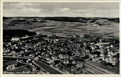 Ak Münsingen in Württemberg, Fliegeraufnahme