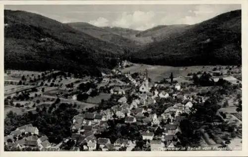 Ak Oberweier Friesenheim im Schwarzwald Baden, Fliegeraufnahme