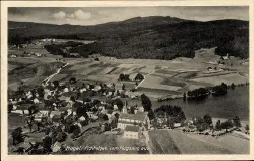 Ak Nagel im Fichtelgebirge Oberfranken, Fliegeraufnahme