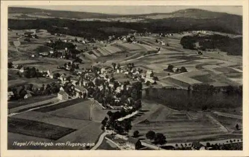 Ak Nagel im Fichtelgebirge Oberfranken, Fliegeraufnahme