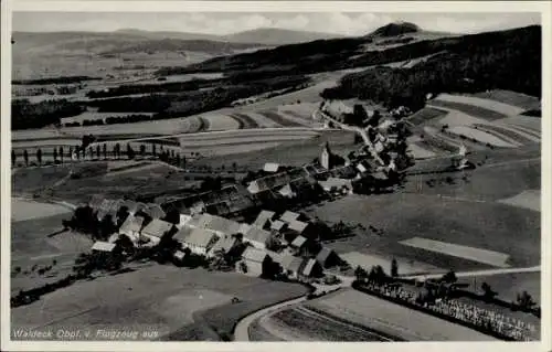 Ak Waldeck Kemnath in der Oberpfalz, Fliegeraufnahme