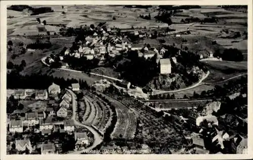 Ak Neuhaus Windischeschenbach Oberpfalz, Fliegeraufnahme vom Ort