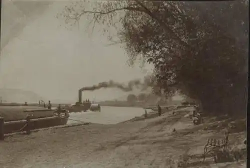 Original Foto Minden in Westfalen, Weserschifffahrt, um 1900