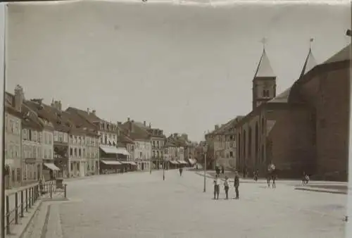 Original Foto Saarburg in Lothringen, Marktplatz, um 1900