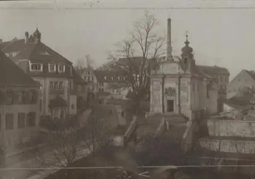 Original Foto Baden-Württemberg Rastatt, Kapellenstraße mit Einsiedelner Kapelle, um 1900