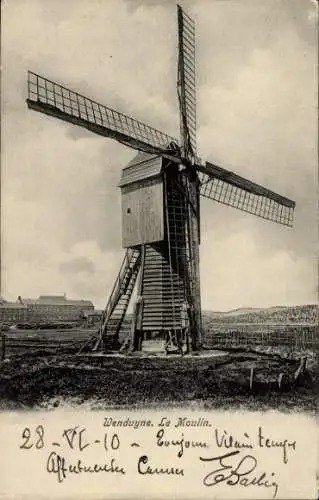 Ak Wenduine Wenduyne De Haan Westflandern, Windmühle