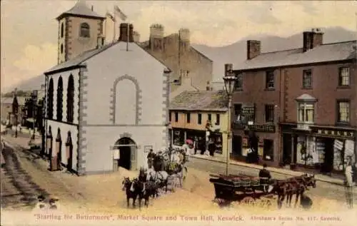 PC Keswick Cumbria England, Market Square, Town Hall