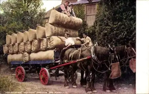 PC Kent England, Hop Picking loading Pockets for Market