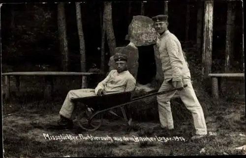 Foto Ak Bitche Bitsch Lothringen Moselle, Missglückter Fluchtversuch aus dem Lager