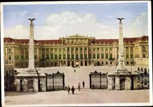 Ak Wien 13 Hietzing Österreich, Haupttor von Schloss Schönbrunn in Wien