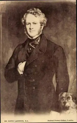 Ak Maler und Bildhauer Sir Edwin Landseer, Portrait