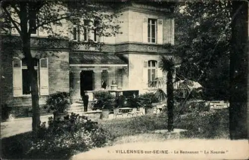 Ak Villennes sur Seine Yvelines, Restaurant La Nourree