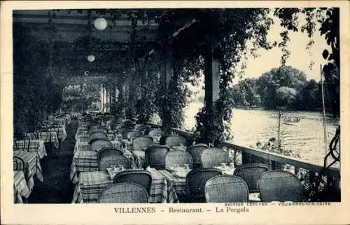 Ak Villennes sur Seine Yvelines, Restaurant - La Pergola