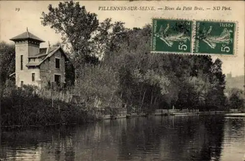 Ak Villennes sur Seine Yvelines, Rives du Petit Bras