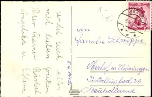 Ak Glückwunsch Ostern, Osterhase, Osterei mit Schleife, Blumen