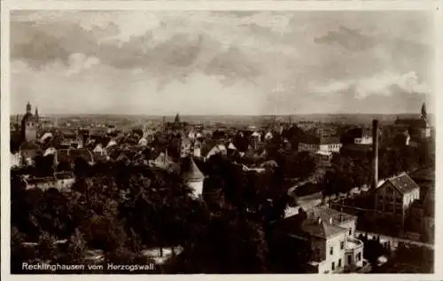 Ak Recklinghausen im Ruhrgebiet, Stadtansicht von Recklinghausen vom Herzogswall