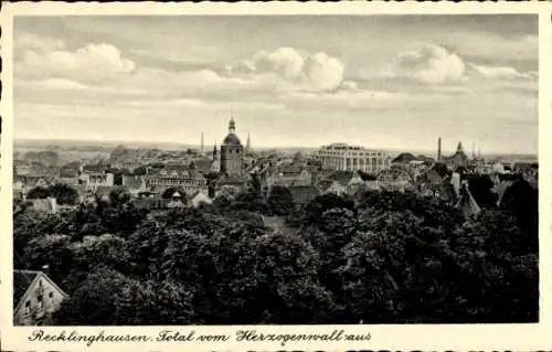 Ak Recklinghausen im Ruhrgebiet, Stadtansicht von Recklinghausen vom Herzogswall aus