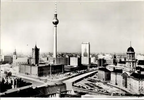 Ak Berlin Mitte, Alexanderplatz, Fernsehturm, Panorama