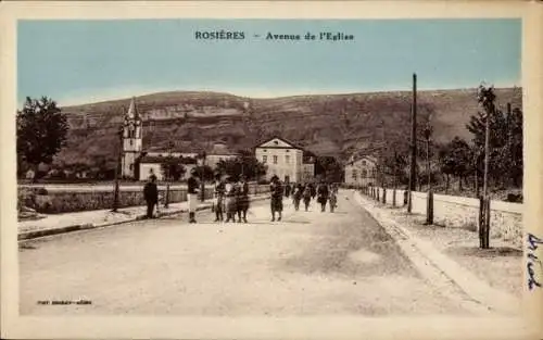 Ak Rosières Tarn, Avenue de l'Eglise