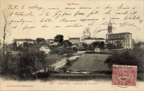 Ak Cadalen Tarn, Kirche, Turm
