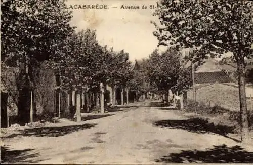 Ak Lacabarède Tarn, Avenue de St. P...