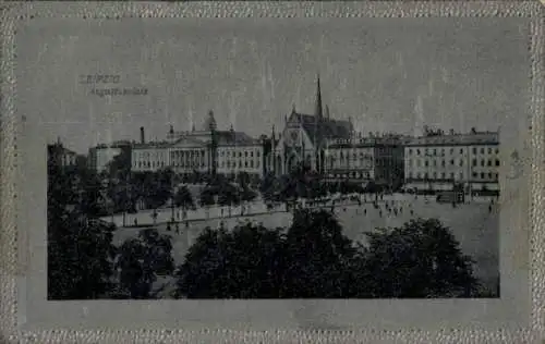 Ak Leipzig in Sachsen,  Augustusplatz mit der Universitätskirche St. Paul