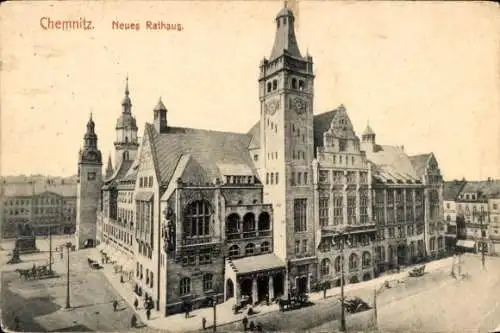Ak Chemnitz in Sachsen, Neues Rathaus