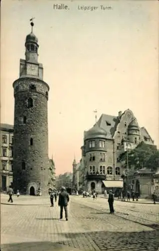 Ak Halle an der Saale,  Leipziger Turm