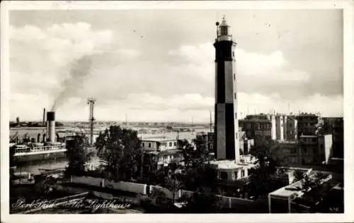 Ak Port Said Ägypten, Leuchtturm