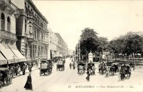 Ak Alexandria Ägypten, Mohammed Ali Platz