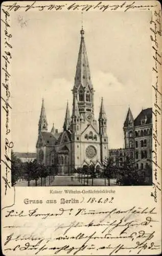 Ak Berlin Charlottenburg, Kaiser Wilhelm Gedächtniskirche