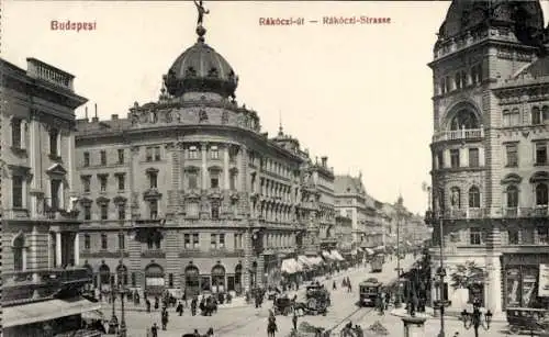 Ak Budapest Ungarn, Rákóczi Straße