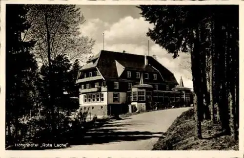 Ak Bermersbach Forbach im Schwarzwald Baden, Rote Lache, Höhenhotel, Schwarzwald, Gebäude, Str...