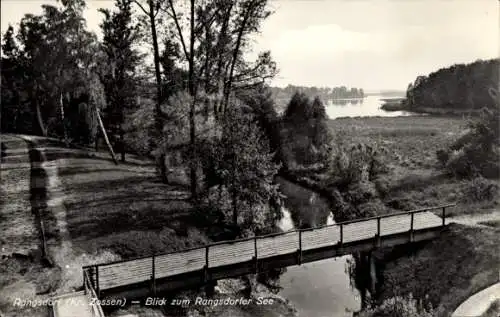 Ak Rangsdorf in Brandenburg, Rangsdorfer See, Brücke, Wegpartie