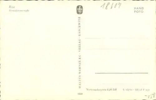 Ak Seebad Binz auf Rügen, Strandpromenade