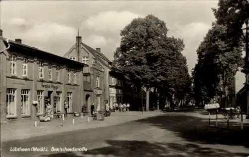 Ak Lübtheen in Mecklenburg, Gebäude, Bäume, Straße, Harich Pligge, Lübtheen (Meckl.), Breitsch...