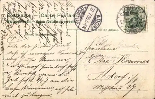 Ak Oelsnitz Vogtland, Postplatz, Denkmal