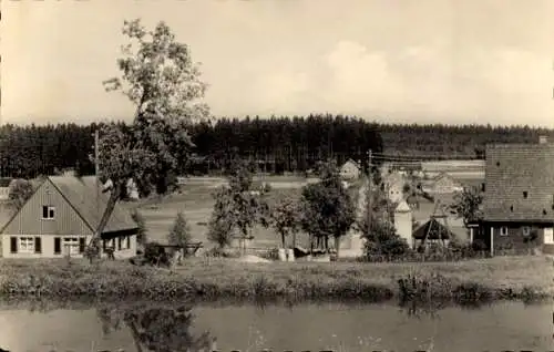 Ak Muldenberg Grünbach im Vogtland, Ortsansicht