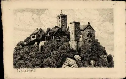 Künstler Ak Lutherstadt Eisenach in Thüringen, Wartburg