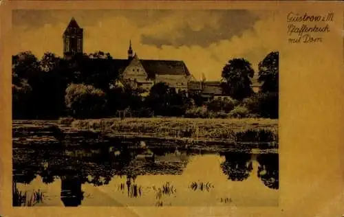 Ak Güstrow in Mecklenburg, Pfaffenteich, Dom