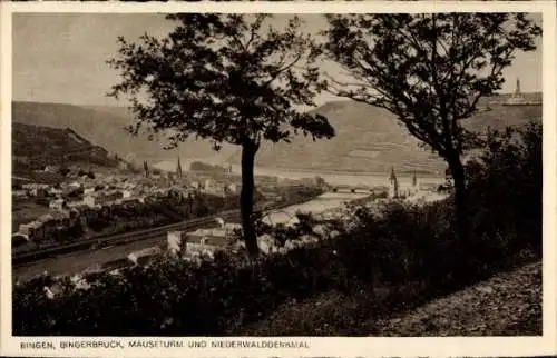 Ak Bingerbrück Bingen am Rhein, Mäuseturm,  Bingerbrück, Mäuseturm, Niederwalddenkmal, Rhein, ...