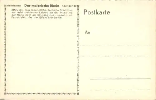 Ak Bingerbrück Bingen am Rhein, Mäuseturm,  Bingerbrück, Mäuseturm, Niederwalddenkmal, Rhein, ...