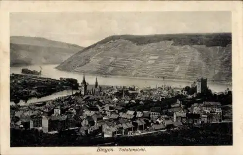 Ak Bingen am Rhein, Totalansicht