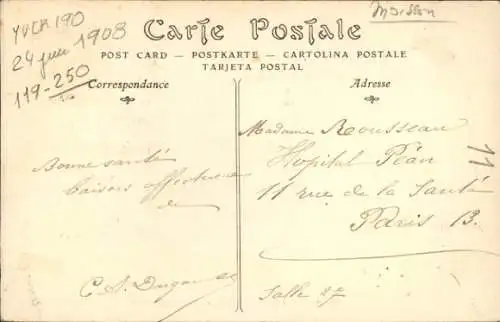 Ak Dirigéable République à l'atterrissage, Französisches Luftschiff