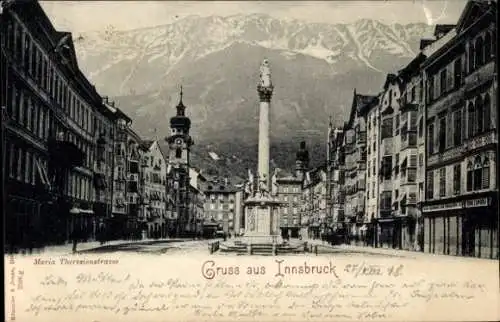 Ak Innsbruck Tirol, Maria Theresien Straße